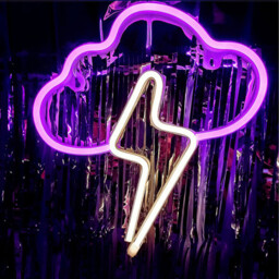 Colourful Cloud Neon Light - Pink and White - thumbnail 2