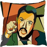 Cubism Art Style, Politician Outdoor Cushion - Orange / 60cm - thumbnail 1