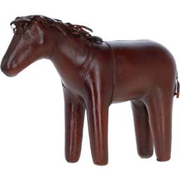Elegant Leather Handcrafted Decorative Horse - Chestnut - thumbnail 4