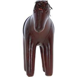 Elegant Leather Handcrafted Decorative Horse - Chestnut - thumbnail 3