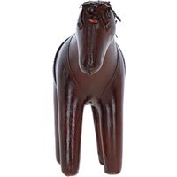 Elegant Leather Handcrafted Decorative Horse - Chestnut