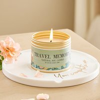 Natural Soy Wax Travel Candle in Tin - Fuzzy Kiwi Fruit - image 1