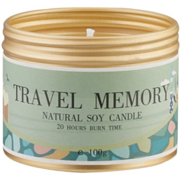 Natural Soy Wax Travel Candle in Tin - Fuzzy Kiwi Fruit - thumbnail 4