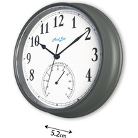 Tub Wall Clock with Thermometer - Dark Grey - thumbnail 1