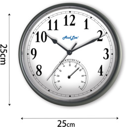 Tub Wall Clock with Thermometer - Dark Grey - thumbnail 2
