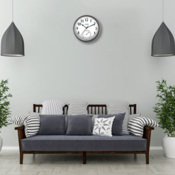 Tub Wall Clock with Thermometer - Dark Grey - thumbnail 5