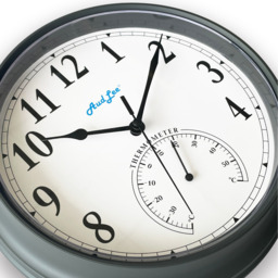 Tub Wall Clock with Thermometer - Dark Grey - thumbnail 4