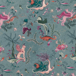 Athena Mythological Duvet Cover Set - Mineral Blue / Single - thumbnail 5