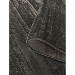 Hamilton Modern Sheen Area Rug - Blocked Bold Geometric Design Rug - Dark Grey / 220cm - thumbnail 3