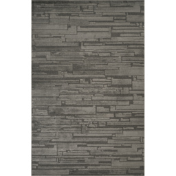 Hamilton Modern Sheen Area Rug - Blocked Bold Geometric Design Rug - Dark Grey / 220cm - thumbnail 2