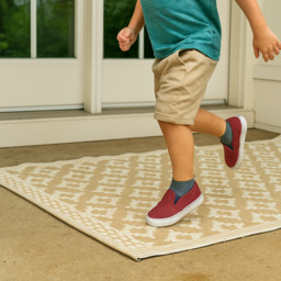 Waterproof Outdoor Rug  - Brown Diamond - thumbnail 3