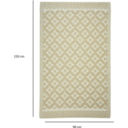 Waterproof Outdoor Rug  - Brown Diamond - thumbnail 2
