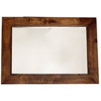 Dakota Dark Mango Solid Wood Frame Mirror - Brown