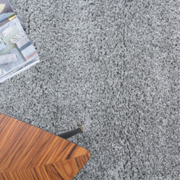 Silver Grey Shaggy Rug - Silver Grey / 150 x 80cm - thumbnail 2