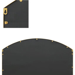 Arcus Overmantle Window Framed Arched Wall Mirror - Gold / 75cm - thumbnail 5
