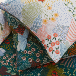 Reversible Butterflies Duvet Cover Set - Teal / Double - thumbnail 4
