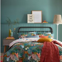 Reversible Butterflies Duvet Cover Set - Teal / Double - thumbnail 1