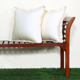 Plain Outdoor Cushion 45 x 45 cm, Set of 2 - Natural - thumbnail 2