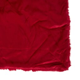 Soft Rabbit Faux Fur Throw - Red - thumbnail 5