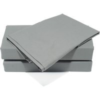 Percale Pastel Double Bed Flat Sheet - Silver Grey