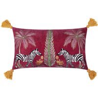 Kalahari Embroidered Velvet Cushion - Multicolour / Polyester - image 1