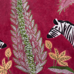 Kalahari Embroidered Velvet Cushion - Multicolour / Polyester - thumbnail 4