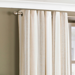 Set of 2 Broadway Striped Room Darkening Eyelet Curtains - Coffee / 229cm - thumbnail 3
