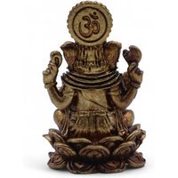 Brass Miniature Ganesha Statue, Handcrafted Indian Art - Bronze