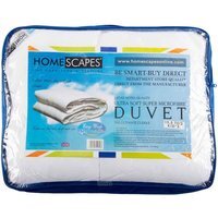 Homescapes Kids Microfibre Filling Duvet 10.5 Tog - White - image 1