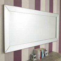 Frameless Large Venetian Madena Leaner Modern Wall Mirror 165 x 78cm - Yellow - image 1