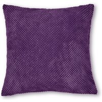 Plain Soft Velour Cushion - Plum