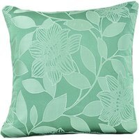 Soft Luxury Jacquard Floral Cushion - Duck Egg