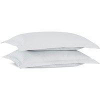 Pack of 2 Bamboo Cotton Oxford Pillowcases - Silver