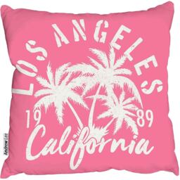 Vintage Tropical Graphic. Summer Graphic Outdoor Cushion - Pink / 60cm - thumbnail 2
