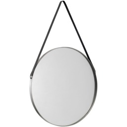 Opera Round Pewter Mirror - Pewter - thumbnail 5