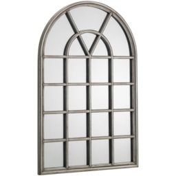 Opera Round Pewter Mirror - Pewter - thumbnail 3