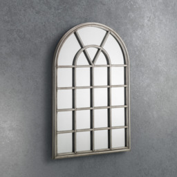 Opera Round Pewter Mirror - Pewter - thumbnail 2
