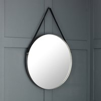 Opera Round Pewter Mirror - Pewter - thumbnail 1