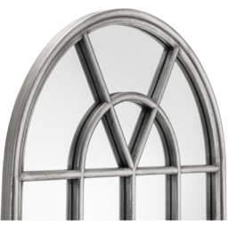 Opera Round Pewter Mirror - Pewter - thumbnail 4