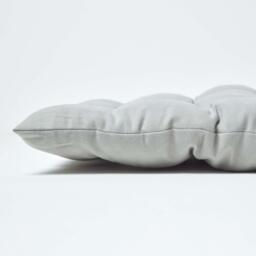 Homescapes Garden Bench Cushion Luxury Cotton Indoor Outdoor Bench Pad - Grey / 143cm - thumbnail 4