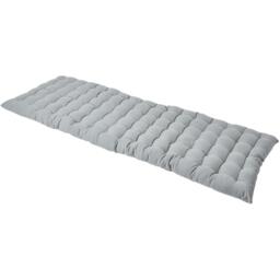 Homescapes Garden Bench Cushion Luxury Cotton Indoor Outdoor Bench Pad - Grey / 143cm - thumbnail 2