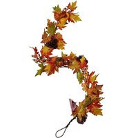 Homescapes Orange Autumn Garland with Pumpkins, 1.4m - Orange - image 1