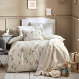 Peter Rabbit Classic Reversible Cotton Duvet Cover Set - Natural / Single - thumbnail 2
