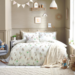 Peter Rabbit Classic Reversible Cotton Duvet Cover Set - Natural / Single - thumbnail 4