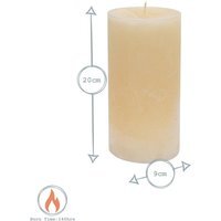 Round Vanilla Pillar Candles - 3 Sizes - Cream - Pack of 3 - Natural