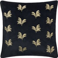 Guilded Palms Embroidered Cushion - Black / Polyester - image 1