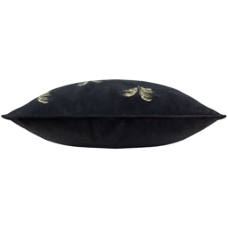 Guilded Palms Embroidered Cushion - Black / Polyester - thumbnail 3