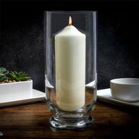 Tall Glass Storm Lantern Candle Holder - Clear - image 1