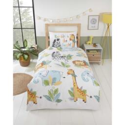 Rumble In the Jungle Duvet Cover Set - Green / Single - thumbnail 2