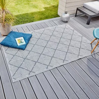 Grey Large Outdoor Garden Rug - Grey